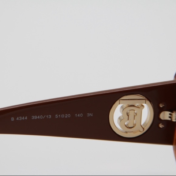 NEW BE4344 3940/13 BURBERRY SUNGLASSES B 4344 BROWN CAT EYE EYEWEAR BURBERRY - Picture 7 of 11
